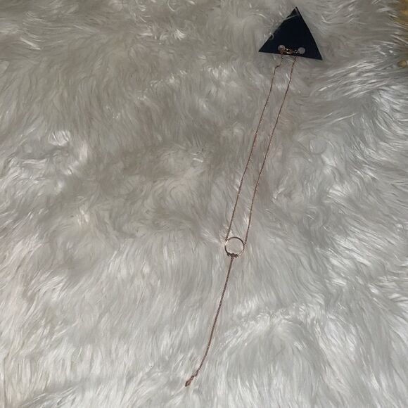 Luv Aj Full Bloom Rose Gold Lariat Necklace, NWT - Picture 6 of 6